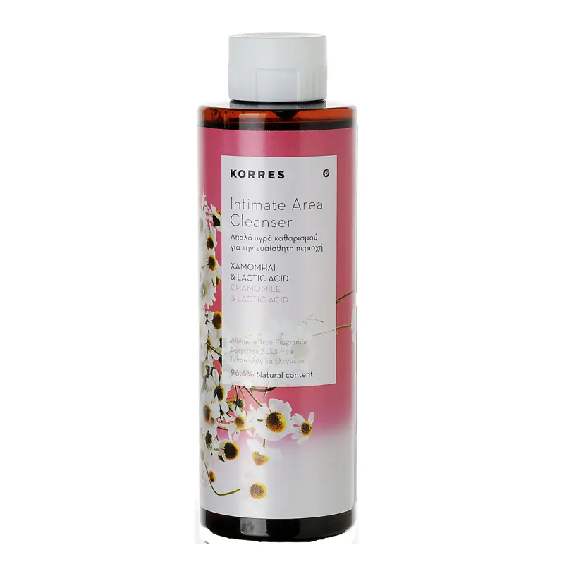 Korres Intimate Area Cleanser, Χαμομήλι & Lactic Acid, Απαλό Υγρό Καθαρισμού για την Ευαίσθητη Περιοχή, 250ml