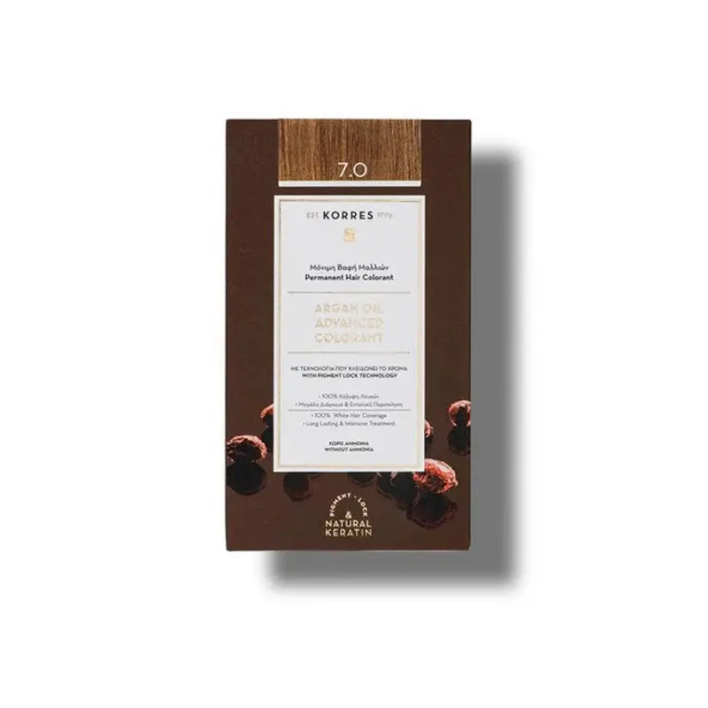 KORRES Argan Oil, Βαφή Μαλλιών Ξανθό Νο 7.0, 50ml
