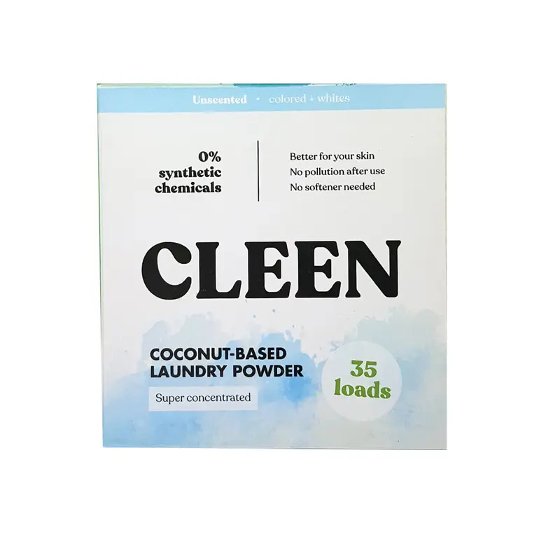 CLEEN Coconut-Based Laundry Powder , Σκόνη πλυντηρίου με βάση την καρύδα, 35 πλύσεις