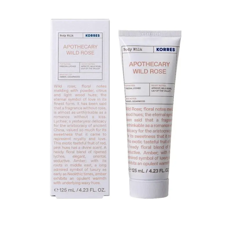 Korres Body Milk Wild Rose, Ενυδατικό Γαλάκτωμα Σώματος,125ml