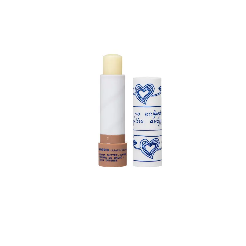 Korres Lip Balm Cocoa Butter, Ενυδατική Φροντίδα για τα Χείλη με Βούτυρο Κακάο, 4,5g
