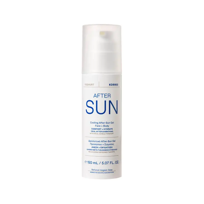 Korres After Sun Cooling Gel Γιαούρτι, για Πρόσωπο + Σώμα, 150ml