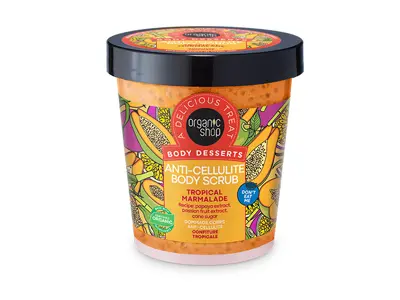 Natura Siberica Organic Shop Body Desserts Tropical Marmalade, Απολεπιστικό Σώματος Κατά της Κυτταρίτιδας