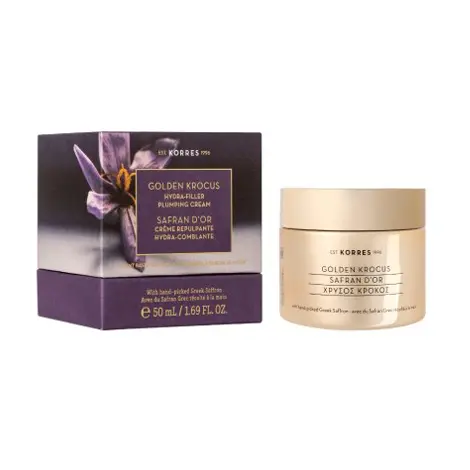 Korres Golden Krocus Hydra-Filler Plumping Cream, Χρυσός Κρόκος Επανορθωτική Κρέμα Νεότητας,  50ml