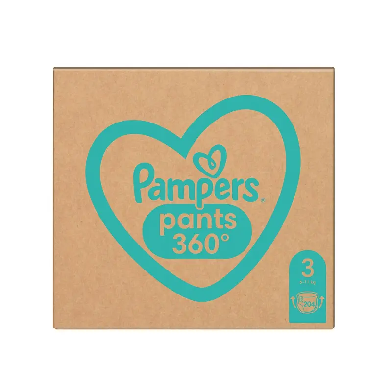 Pampers Pants Νο3 (6-11kg) , 204 τεμάχια