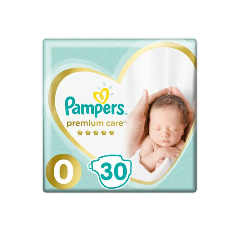 Pampers Premium Care No0, (<3kg), 30 τεμάχια