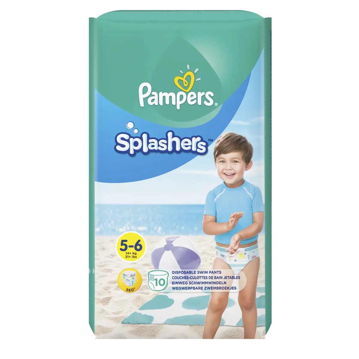 Pampers Splashers No5-6 (14+kg) , 12 τεμάχια