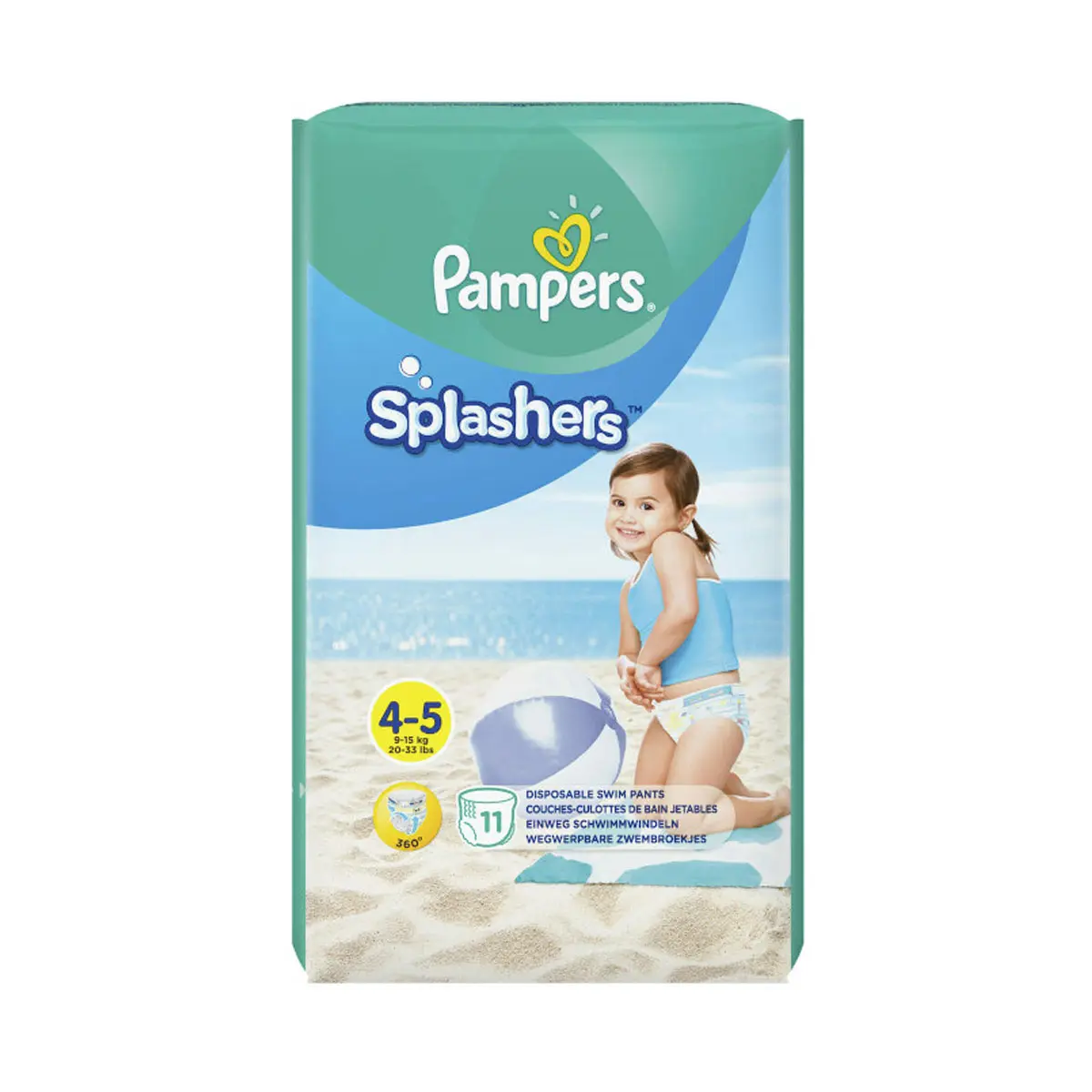 Pampers Splashers No4-5 (9-15kg) ,12 τεμάχια