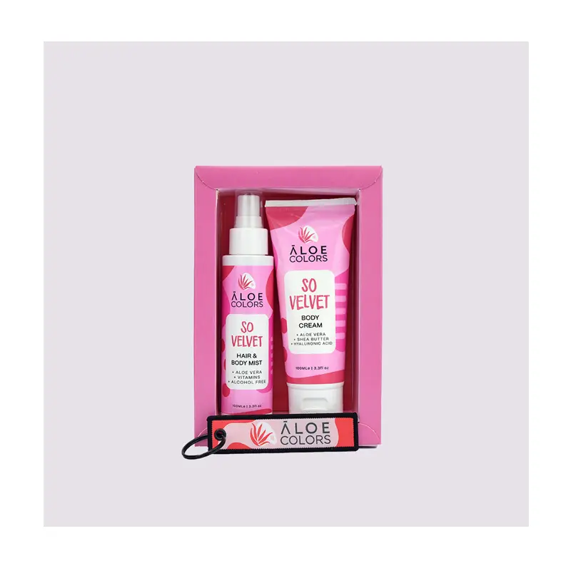 Aloe Colors So Velvet Gift Set 2023, Body Cream 100ml + Hair&Body Mist 100ml + Gift
