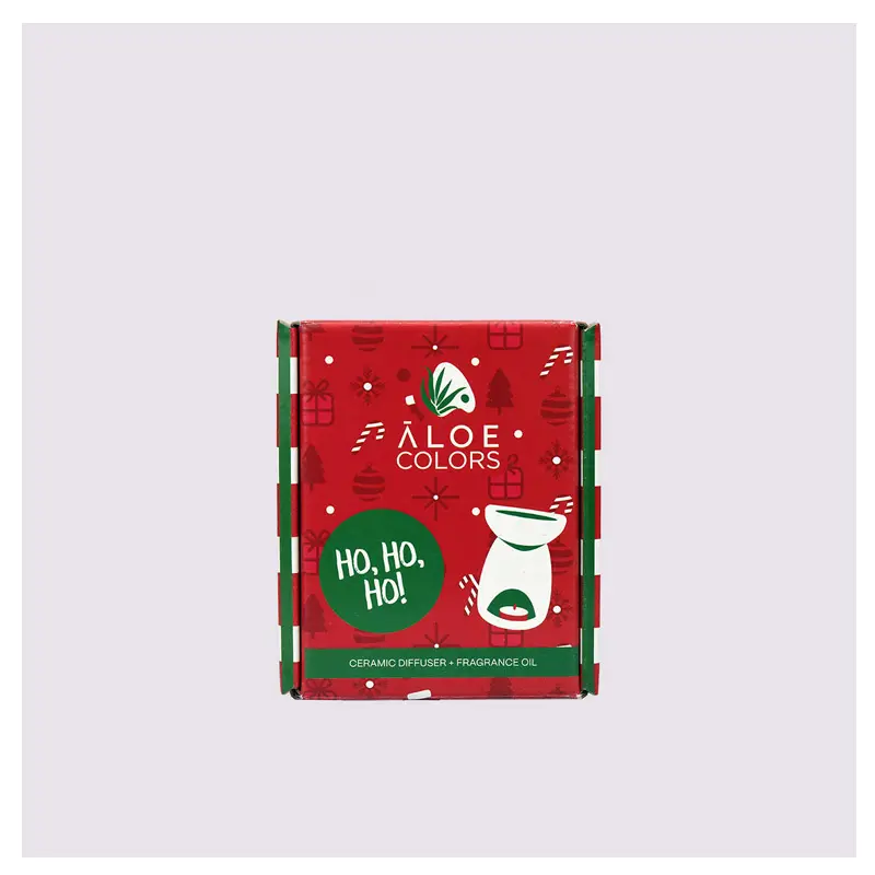 Aloe Colors Christmas Ho Ho Ho Gift Set Ceramic Burner