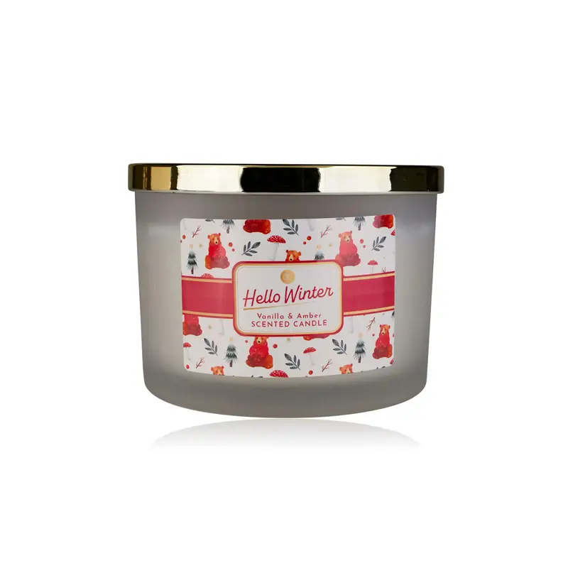 Accentra Hello Winter, Αρωματικό Κερί σε Γυάλινο Βάζο 170gr, με άρωμα Βανίλιας