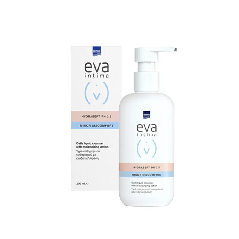 Eva Intima Hydrasept, Καθημερινός Καθαρισμός, προστασία και ανακούφιση της ευαίσθητης περιοχής ειδικά σχεδιασμένο για γυναίκες με σακχαρώδη διαβήτη και ξηρότητα, 250ml