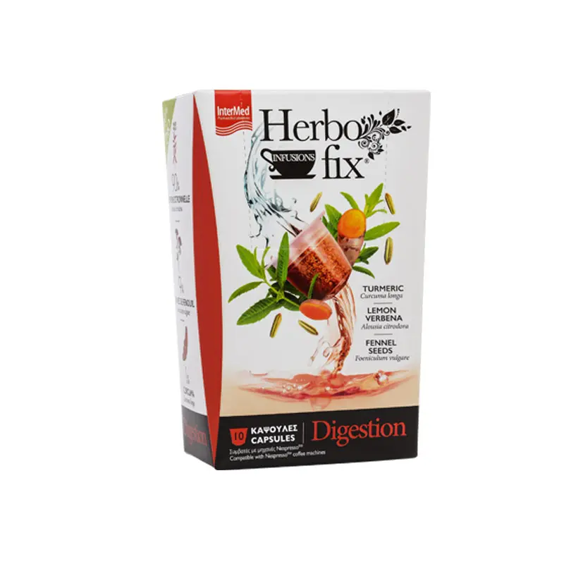 Herbofix Digestion, αφέψημα σε κάψουλες συμβατές με μηχανές Nespresso®, 10 κάψουλες