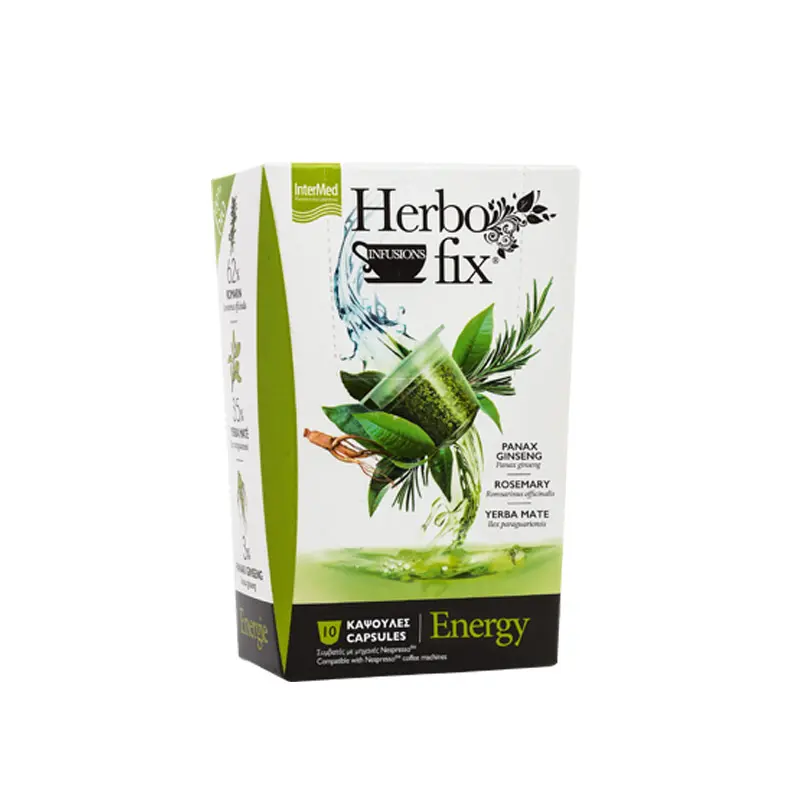 Herbofix Energy, αφέψημα σε κάψουλες συμβατές με μηχανές Nespresso®, 10 κάψουλες