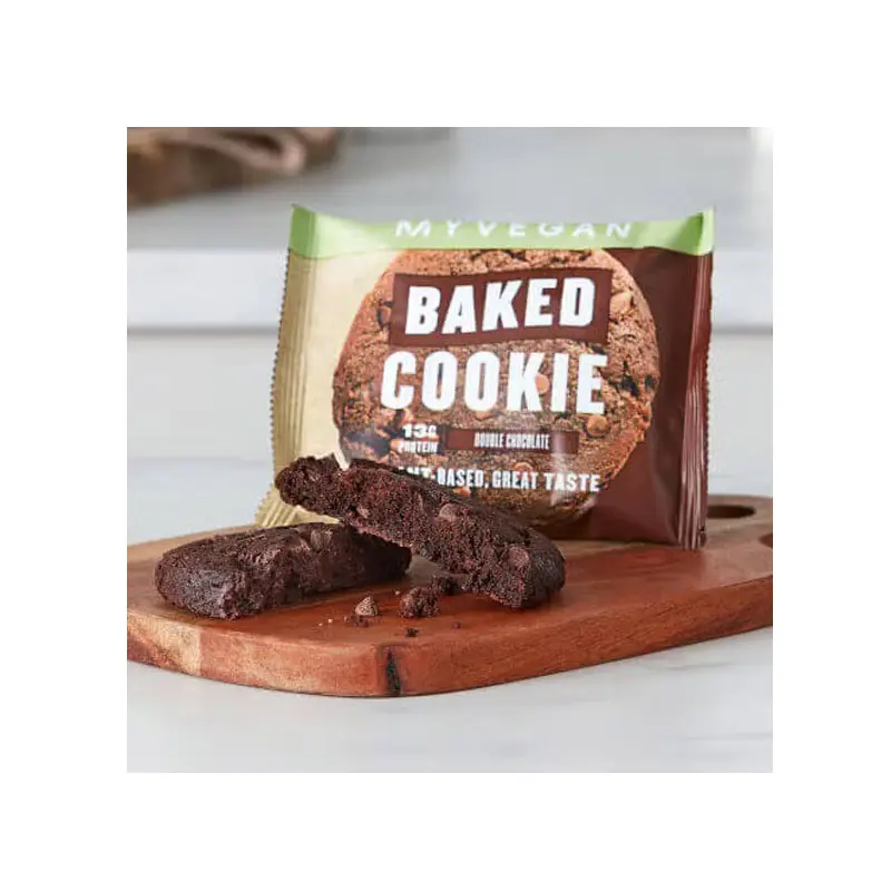 My Protein Vegan Baked Cookie, Μπισκότο Πρωτεΐνης Double Chocolate, με κομμάτια μαύρης σοκολάτας, 1 τεμάχιο