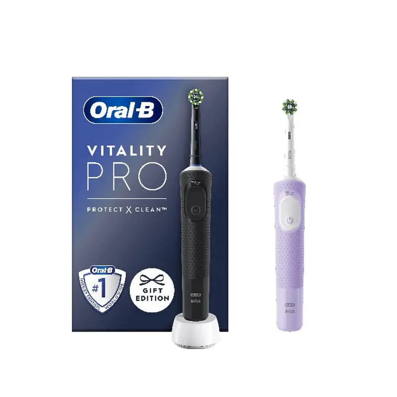 Oral-B Vitality Pro Duo Pack Black & Pink, Ηλεκτρικές Οδοντόβουρτσες 2τμχ.