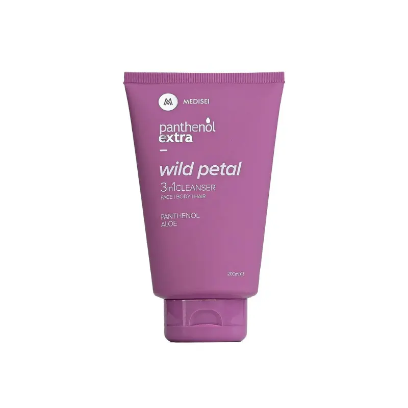 Panthenol Extra Wild Petal 3in1 Cleanser, Αφρόλουτρο & Σαμπουάν, 200ml