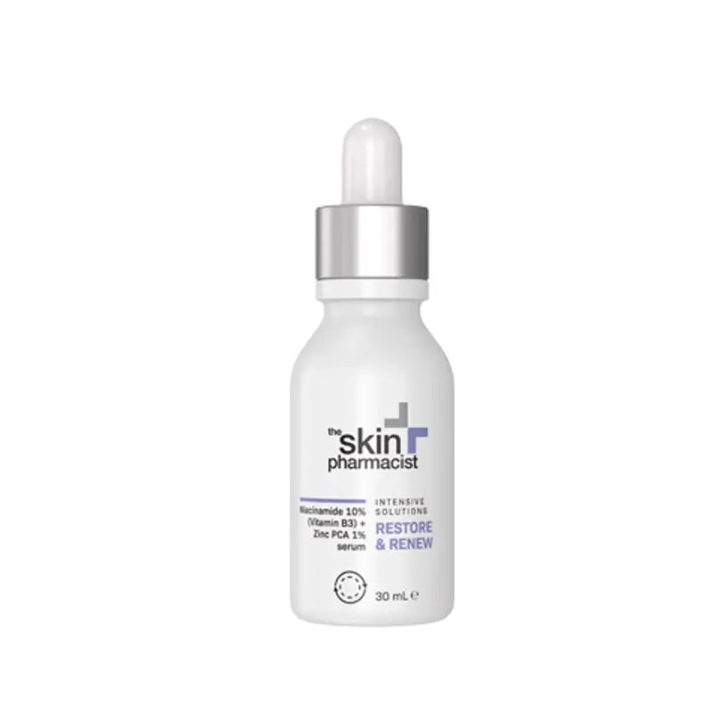The Skin Pharmacist, Restore & Renew Niacinamide & Zinc PCA,Ορός αντιμετώπισης των ατελειών  &  μείωσης της λιπαρότητας, 30ml