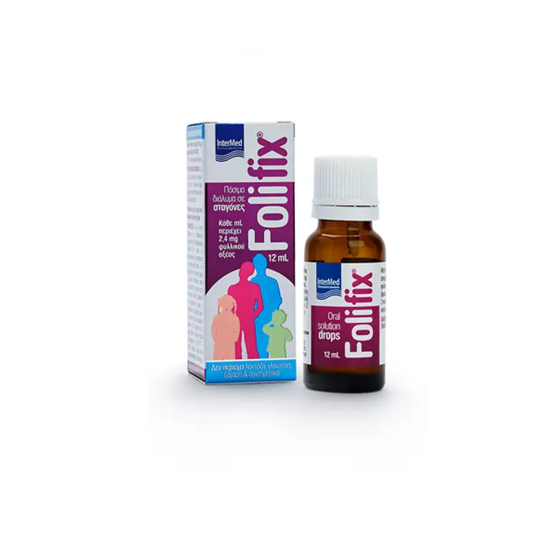 Folifix, Πόσιμο διάλυμα φυλλικού οξέος σε σταγόνες, 12ml