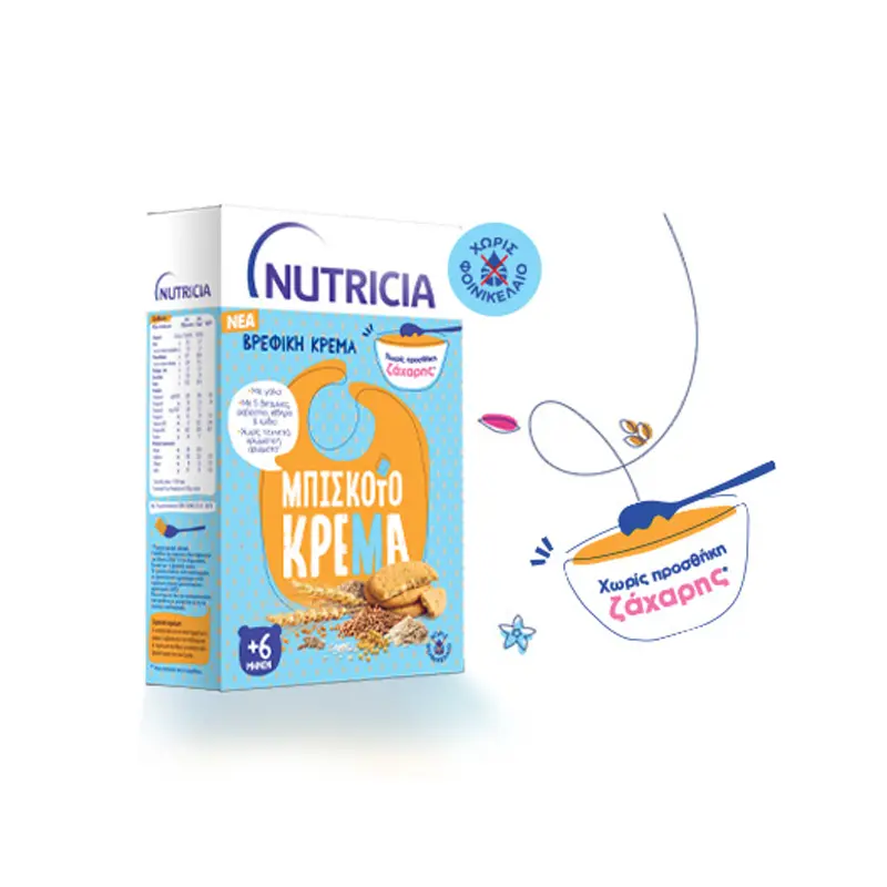 Nutricia Μπισκοτόκρεμα από τον 6ο μήνα, 250gr
