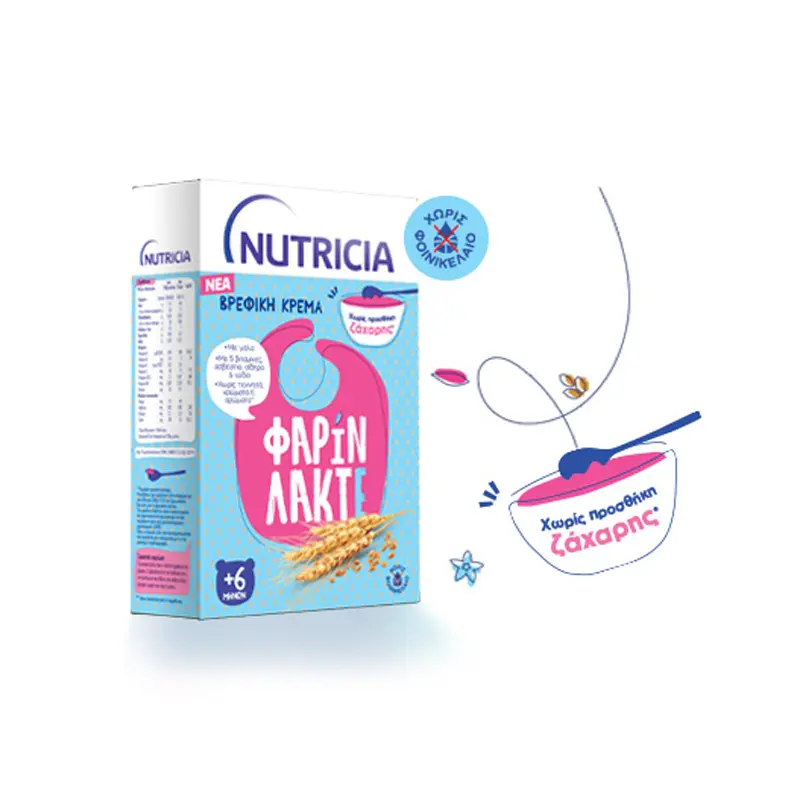 Nutricia Κρέμα Φαρίν Λακτέ από τον 6ο μήνα, 250gr