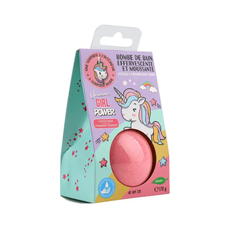 Take Care Unicorn Bath Bomb Με Άρωμα Φράουλα 170g