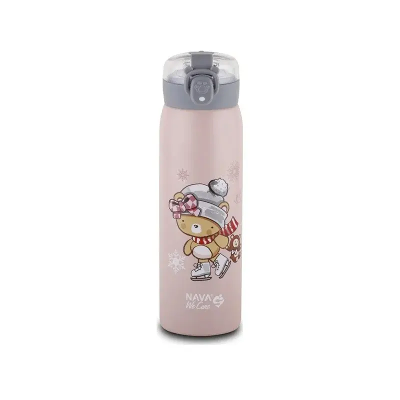 Νava We Care Θερμός Μπουκάλι Ανοξείδωτο Ροζ 10-110-010, 500ml