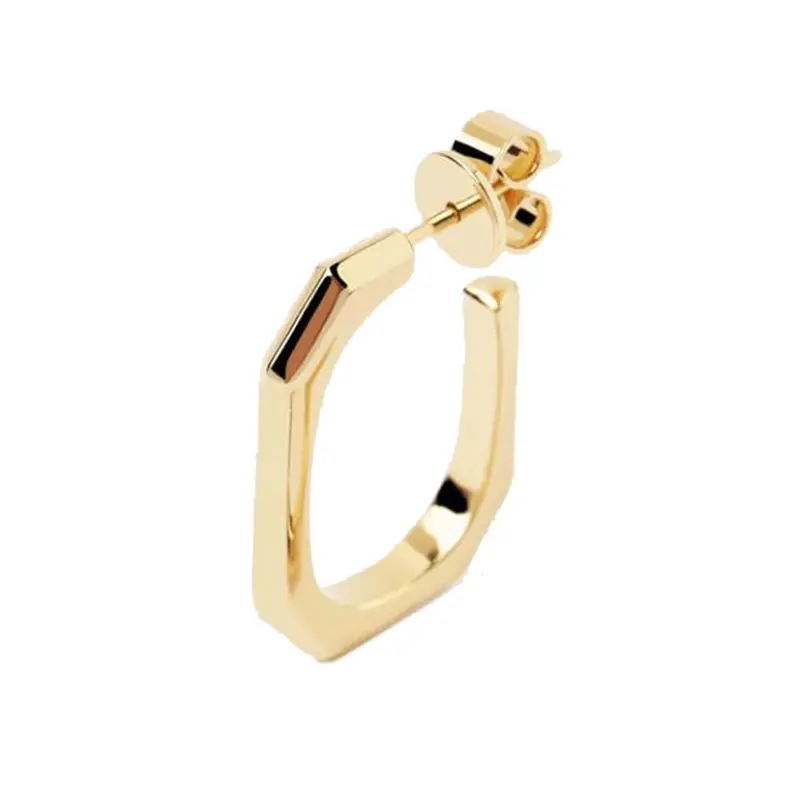 Biojoux BJT 286, Σκουλαρίκια Lidia Golden 20mm, 1 ζευγάρι