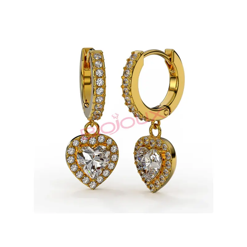 Biojoux BJT 313, Σκουλαρίκια Alma Golden 28mm, 1 ζευγάρι