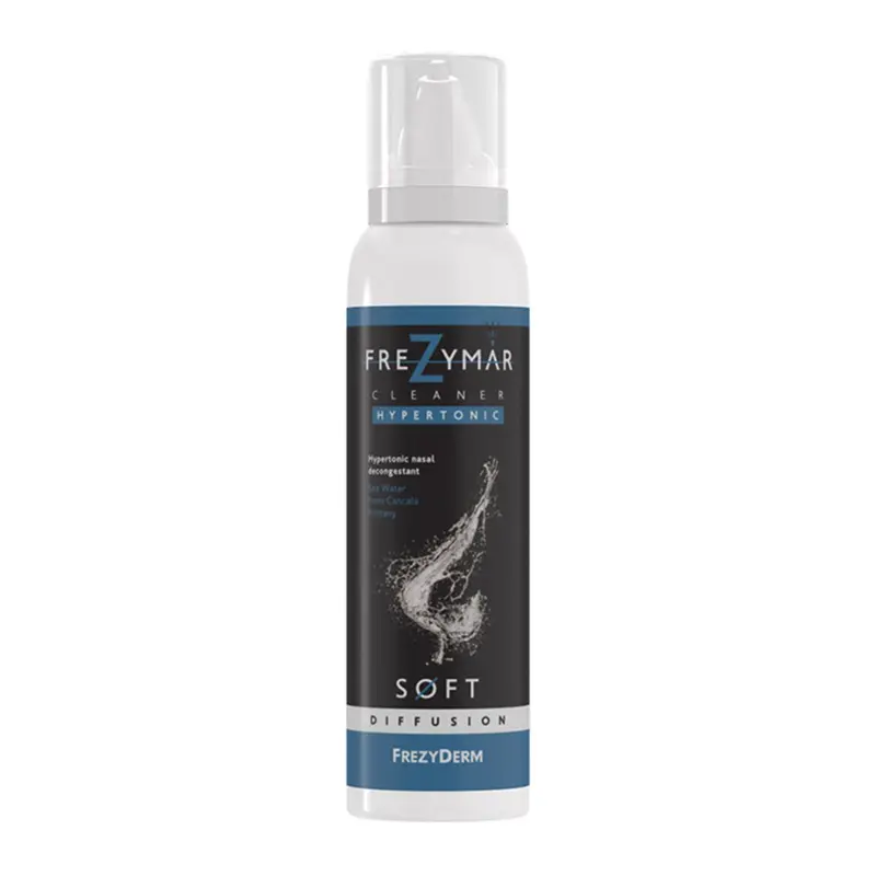 Frezymar Cleaner Hypertonic Soft, Υπέρτονο ρινικό αποσυμφορητικό διάλυμα (2,2 NaCI) ήπιας διάχυσης για τον καθαρισµό και την αποσυµφόρηση της ρινικής οδού, για βρέφη από 3 μηνών, παιδιά και ενήλικες, 120ml