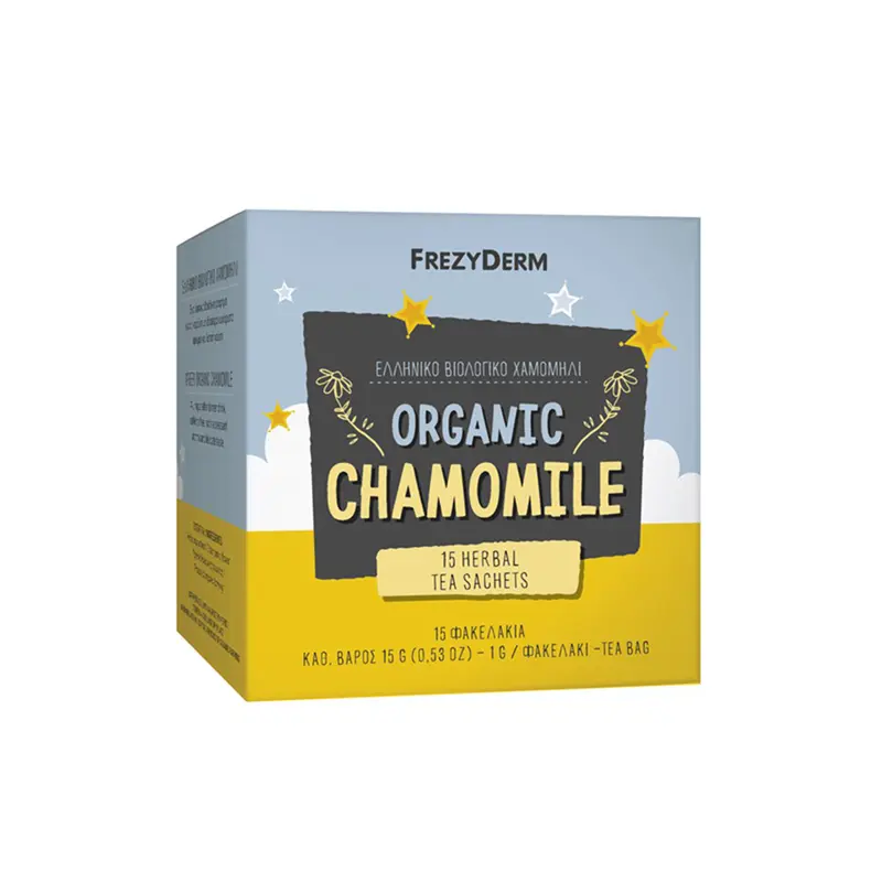 Frezyderm Organic Chamomile, Οργανικό Χαμομήλι για βρέφη, παιδιά και ενήλικες, 15 φακελάκια