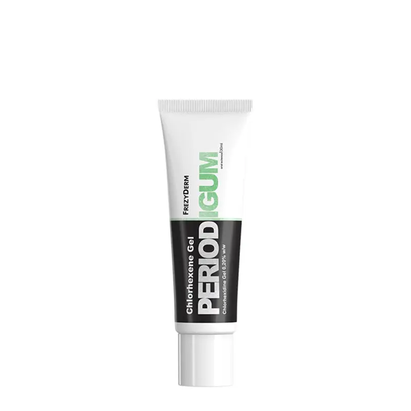 Frezyderm Periodigum Chlorhexene Gel, Τζελ επικουρικής αντιμετώπισης των προβλημάτων των ούλων (ουλίτιδα-περιοδοντίτιδα), 30ml