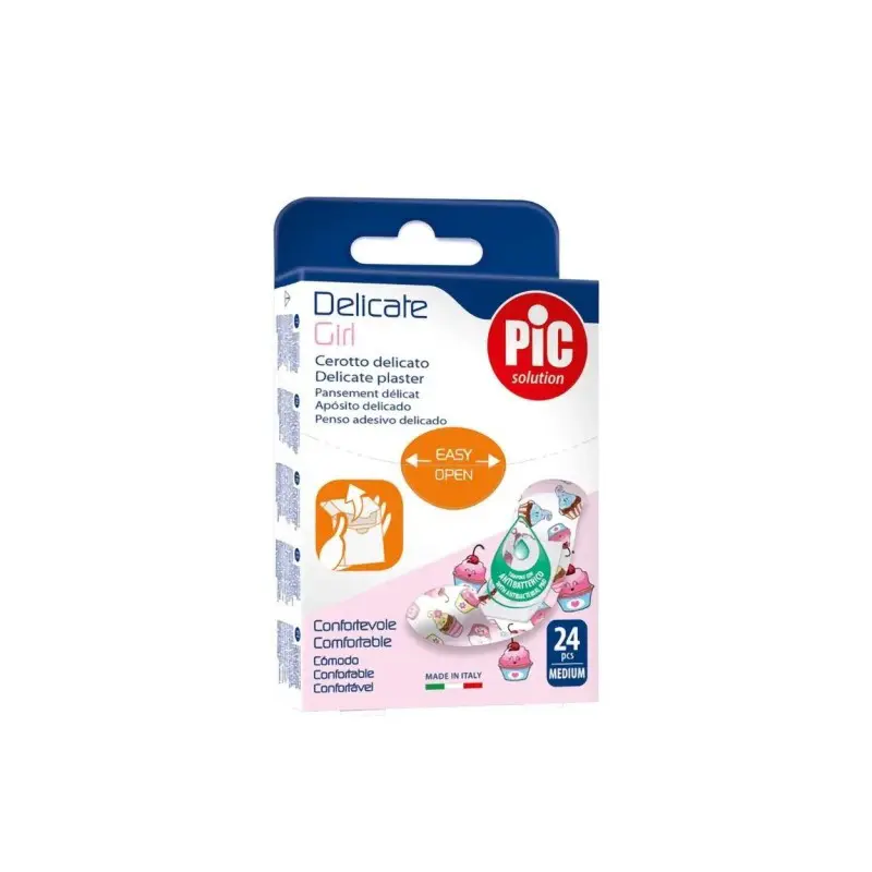 Pic Solution Delicate Girl, Αυτοκόλλητα Επιθέματα Υπέρ Απαλά για κορίτσια, 24 τεμάχια medium