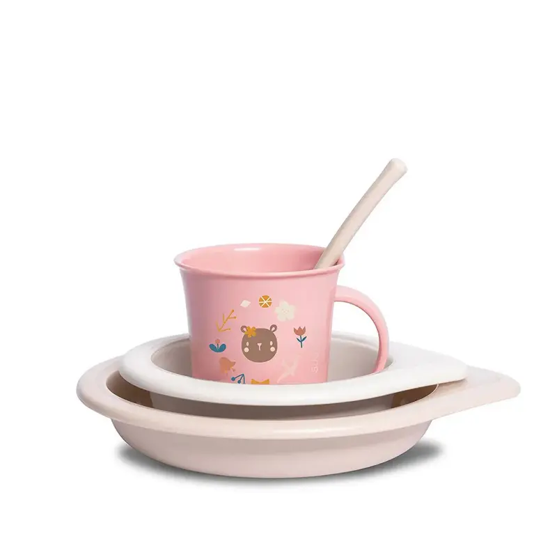 Suavinex Baby Feeding Set, Παιδικό Σετ Φαγητού Forest for Girl, 6+ μηνών