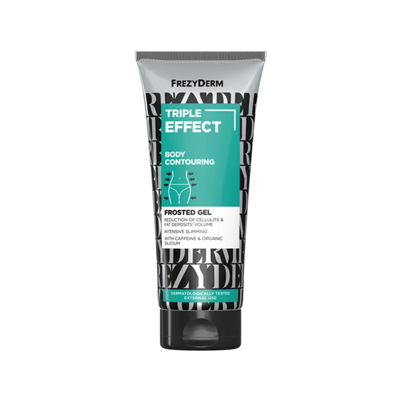 Frezyderm Triple Effect Body Contouring Frosted Gel, Μείωση κυτταρίτιδας και όγκου λιποαποθηκών, εντατικό αδυνάτισμα, σύσφιγξη και αναδιαμόρφωση γραμμών σώματος , 200ml