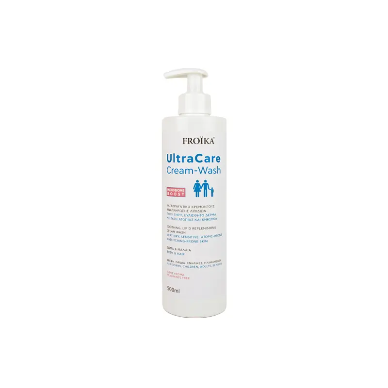 Froika Ultra Care Cream-Wash, Καταπραϋντικό Κρεμοντους για πολύ ξηρό, ευαίσθητο δέρμα με τάση ατοπίας και κνησμού, 500ml