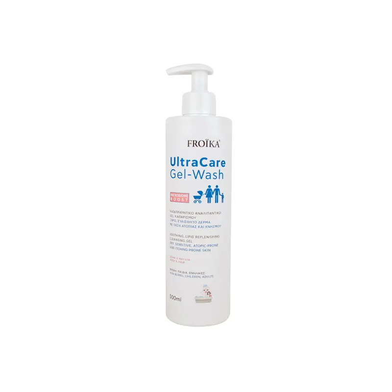 Froika Ultra Care Gel-Wash, Καταπραϋντικό Gel Καθαρισμού για πολύ ξηρό, ευαίσθητο δέρμα με τάση ατοπίας και κνησμού, 500ml