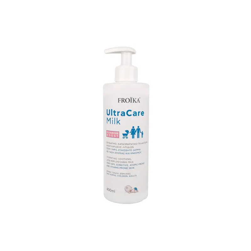 Froika Ultra Care Milk, Ενυδατικό Καταπραϋντικό Γαλάκτωμα για πολύ ξηρό, ευαίσθητο δέρμα με τάση ατοπίας και κνησμού, 400ml