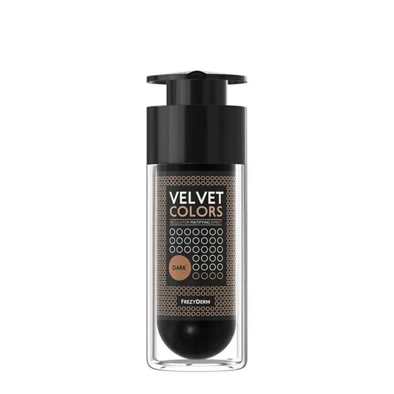 Frezyderm Velvet Color Dark, Ματ make-up βελούδινης, ανάλαφρης υφής για αψεγάδιαστη όψη-σκούρος τόνος, 30ml