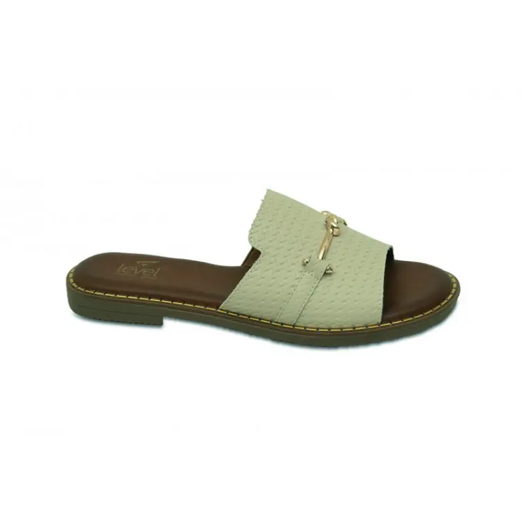 Level Anatomic Γυναικείο σανδάλι με μεταλλικό σχέδιο 1164, Beige