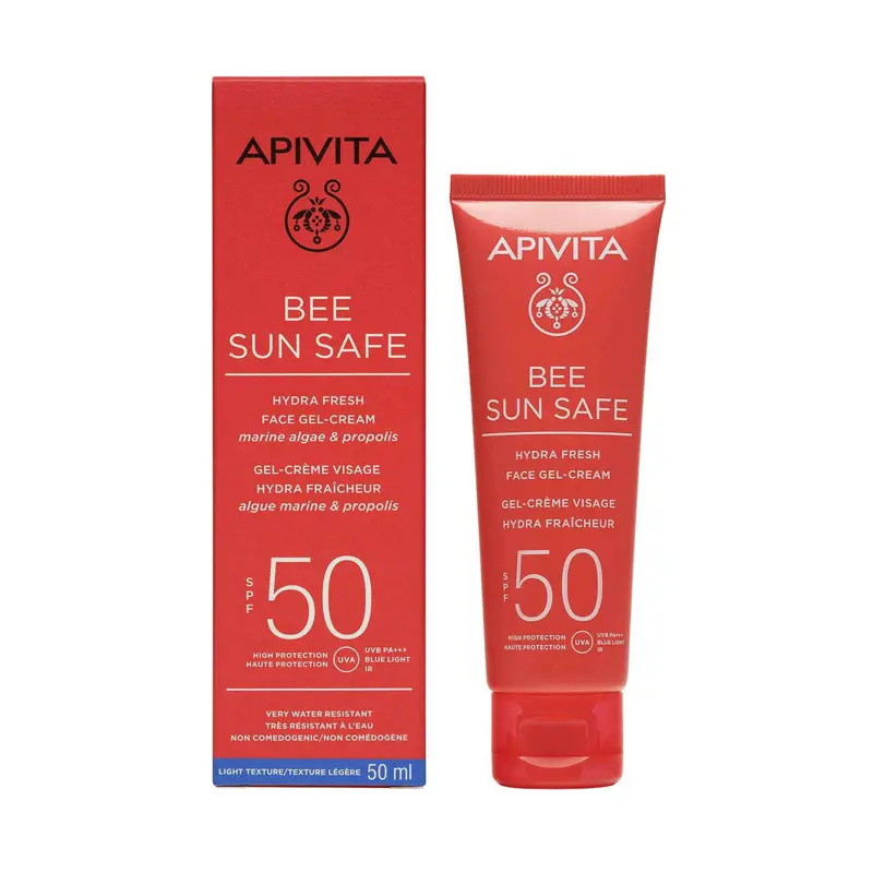 Apivita Bee Sun Safe Ενυδατική Κρέμα-Gel Προσώπου SPF50, 50ml