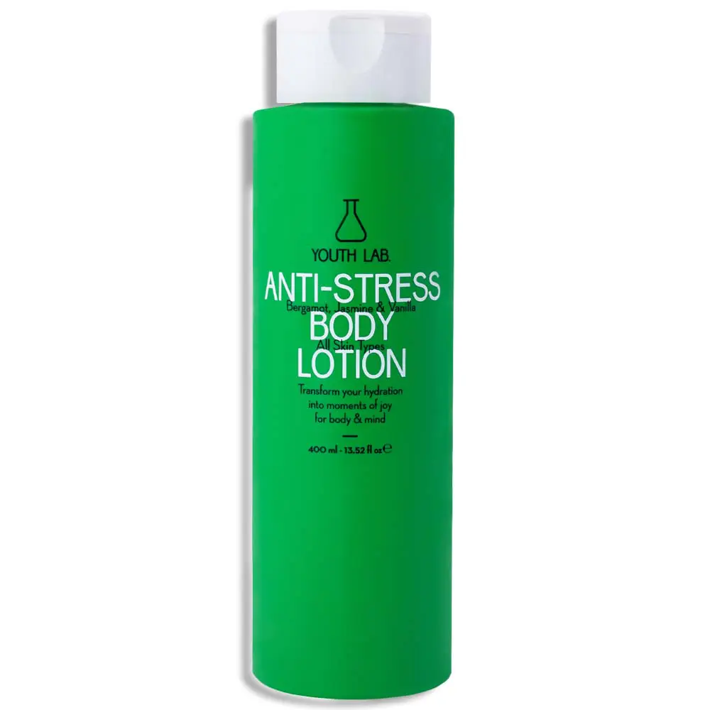 Youth Lab Anti-Stress Body Lotion - Περγαμόντο, Γιασεμί & Βανίλια, Λεπτόρρευστο, μη λιπαρό γαλάκτωμα σώματος, μειώνει τις συνέπειες του στρες & δημιουργεί αίσθημα ευφορίας, 400ml