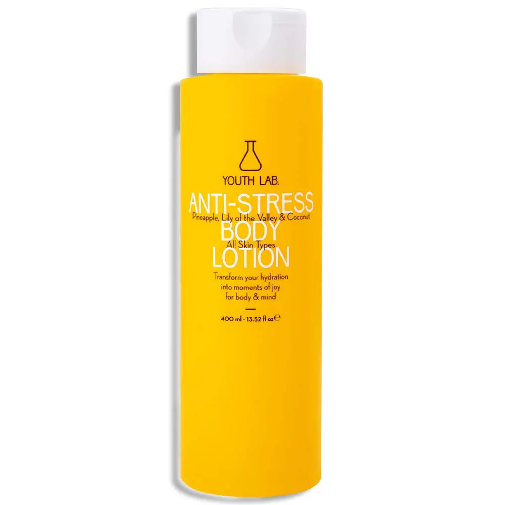 Youth Lab Anti-Stress Body Lotion - Ανανάς, Μιγκέ & Καρύδα Λεπτόρρευστο, μη λιπαρό γαλάκτωμα σώματος, μειώνει τις συνέπειες του στρες & δημιουργεί αίσθημα ευφορίας, 400ml