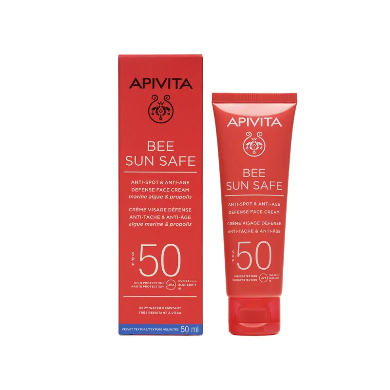Apivita Bee Sun Safe Κρέμα Προσώπου κατά των Πανάδων & των Ρυτίδων SPF50, 50ml