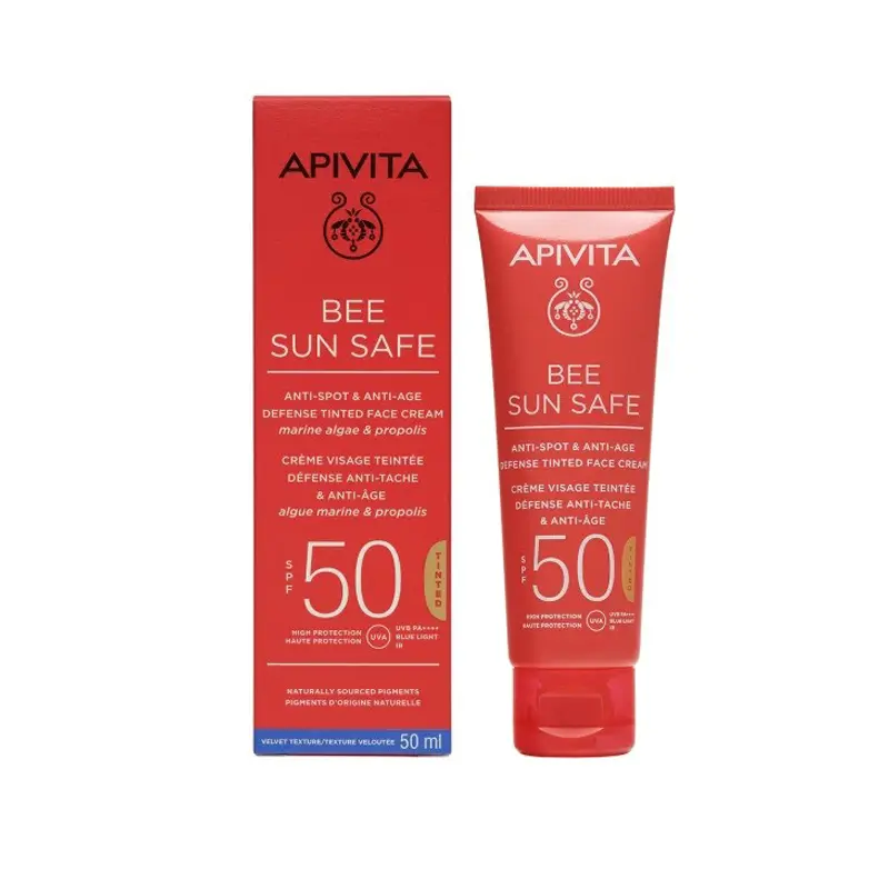 Apivita Bee Sun Safe Κρέμα Προσώπου κατά των Πανάδων & των Ρυτίδων Tinted, 50ml