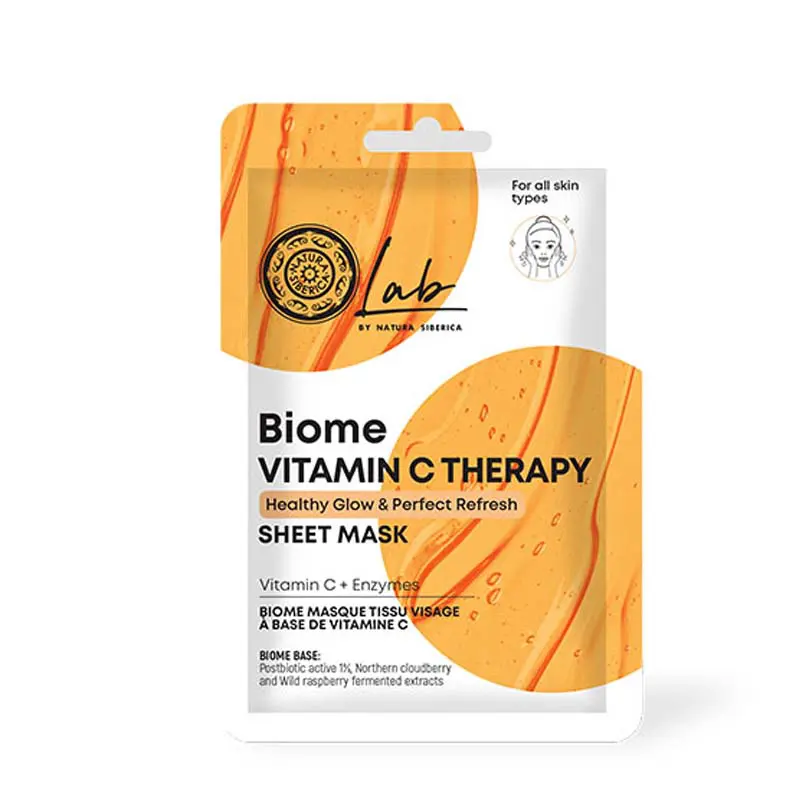 Natura Siberica Biome Sheet Mask με Βιταμίνη C, 1 τεμάχιο