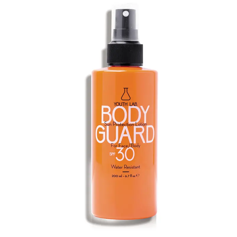 Yuth Lab Body Guard SPF 30 - Face & Body, Αντηλιακό γαλάκτωμα σε μορφή σπρέι, ανθεκτικό στο νερό & τον ιδρώτα, 200ml