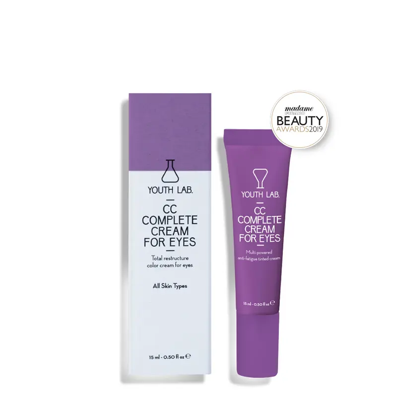 Youth Lab CC Complete Cream for Eyes, Αντιρυτιδική κρέμα ματιών με χρώμα, με δράση ενάντια σε μαύρους κύκλους & οιδήματα, 15ml