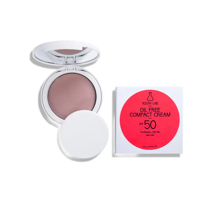 Youth Lab Oil Free Compact Cream SPF 50 Combination / Oily Skin - Dark, Αντηλιακή κρέμα σκούρας απόχρωσης, σε μορφή compact makeup, 10gr