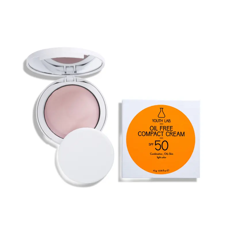 Youth Lab Oil Free Compact Cream SPF 50 Combination / Oily Skin - Light, Αντηλιακή κρέμα ανοιχτής απόχρωσης, σε μορφή compact makeup, 10gr